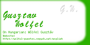 gusztav wolfel business card